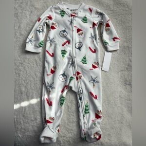 Carter's Festive White Footie